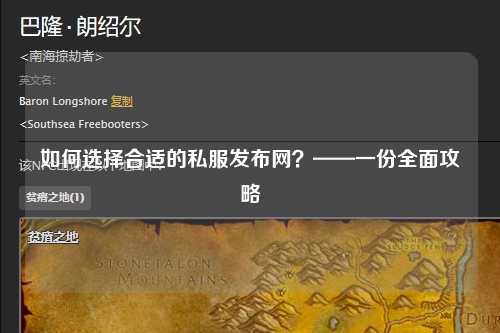如何选择合适的私服发布网?——一份全面攻略
