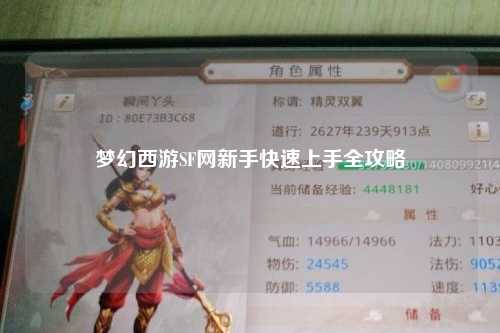 梦幻西游SF网新手快速上手全攻略