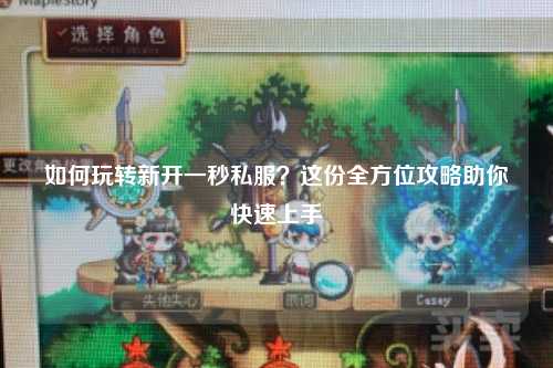 如何玩转新开一秒私服？这份全方位攻略助你快速上手