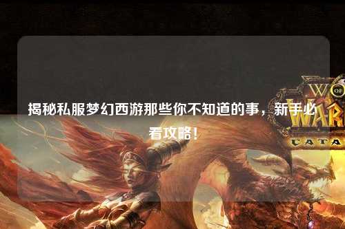 揭秘私服梦幻西游那些你不知道的事,新手必看攻略!